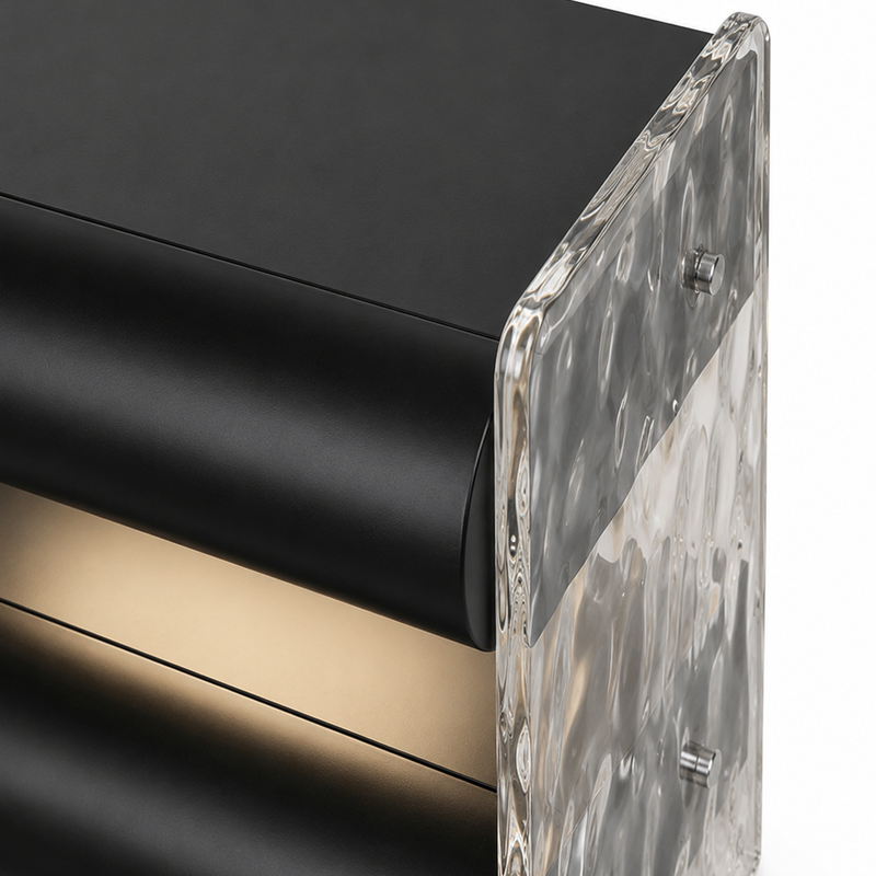 The Lucentra Side Table — Modern Open-Shelf Nightstand with Ambient Lighting