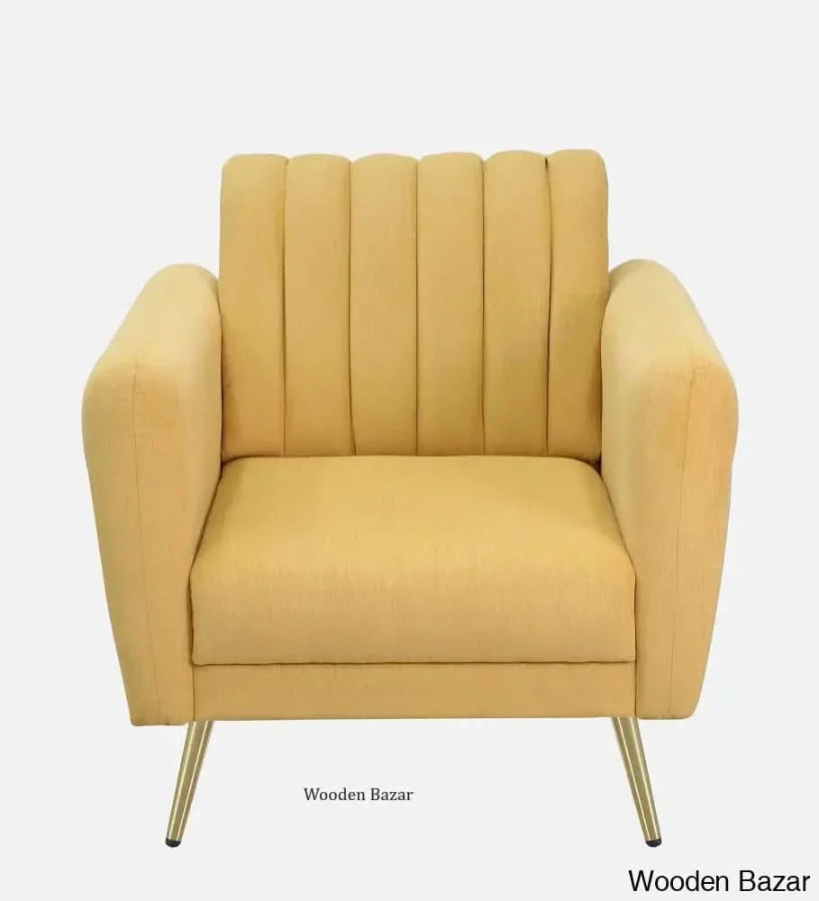 Luxurious Camel Yellow Fabric 3-Seater Sofa The Ultimate Trendy Furniture For Stylish Living Spaces