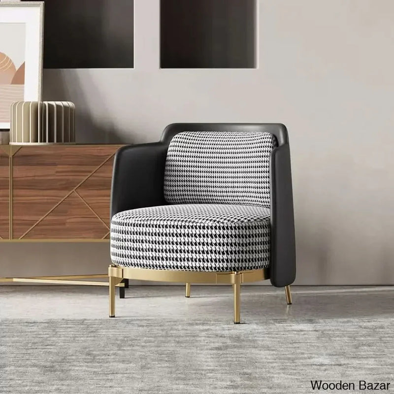 Luxury Modern Design Classic Fabric Leather Gold Steel Armchairs  Leisure Chair Living Room Chairs