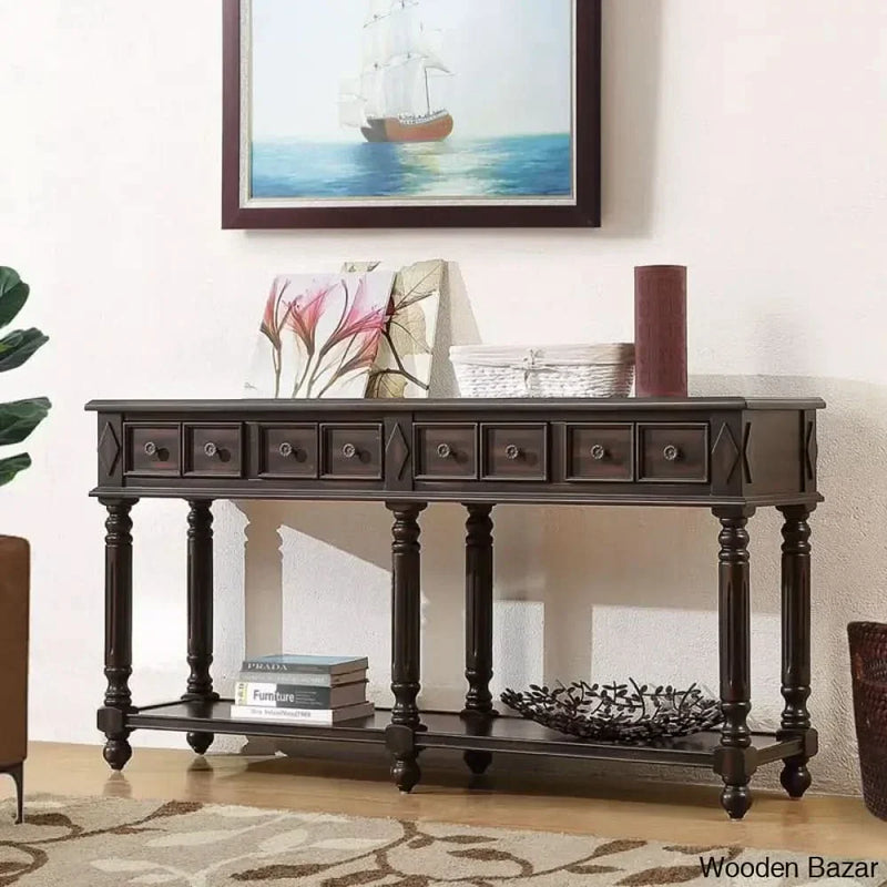 Malee Console Table in teak wood antique