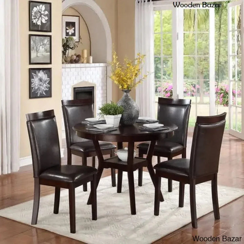 Marjorie 4 - Person Solid Wood Dining Set