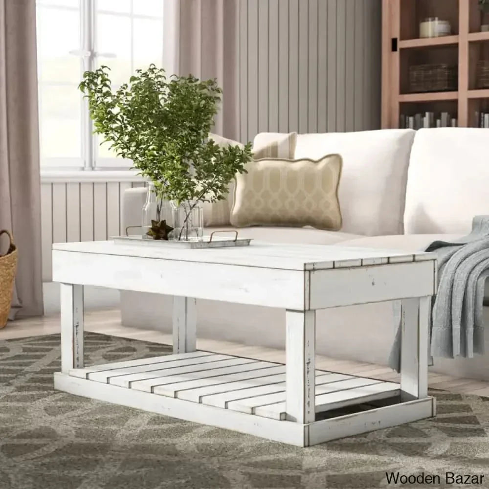 Merrimane Solid Wood Coffee And Center Table White
