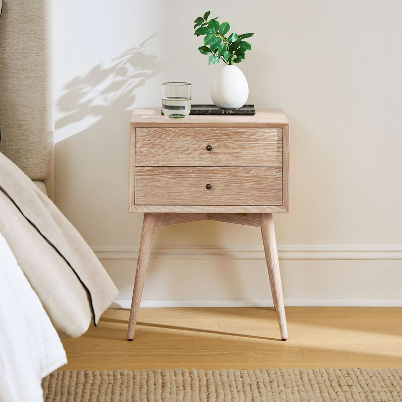 Reclier Mid-Century Closed Nightstand - Wooden Empiro