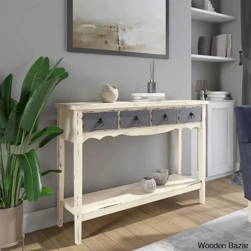 Mirael Console Table in teak wood