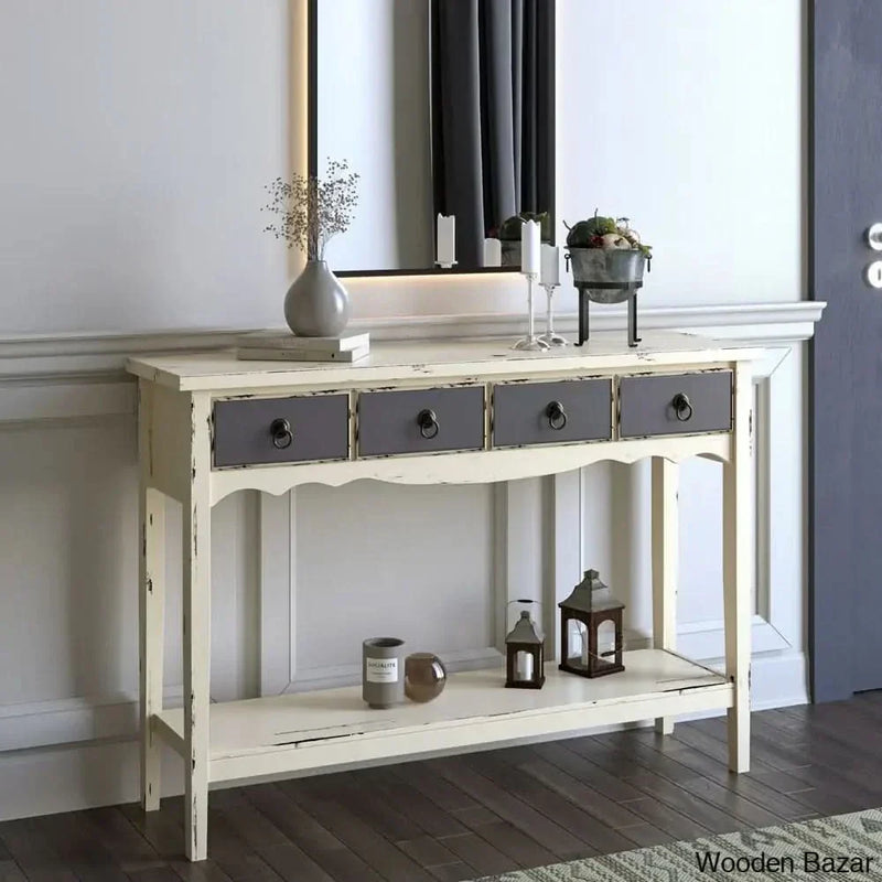 Mirael Console Table in teak wood