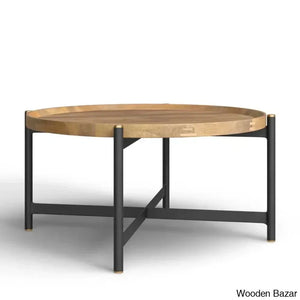 Molise Solid Wood Top Coffee Table And Center Table Single / 16.5’’ H X 34.25’’ L W