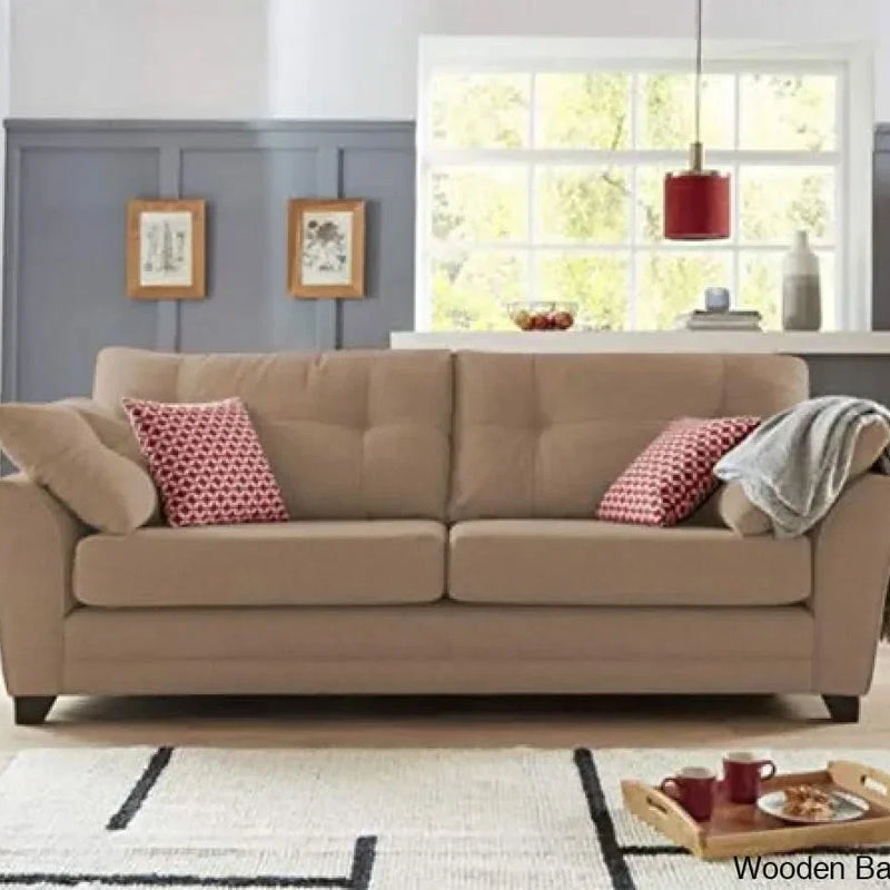Moris 3 Seater Fabric Sofa (Beige)