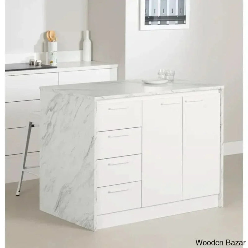 Myro 47.25'' Wide Kitchen Island Kitchen trolley cart cabinet kitchen island with storage