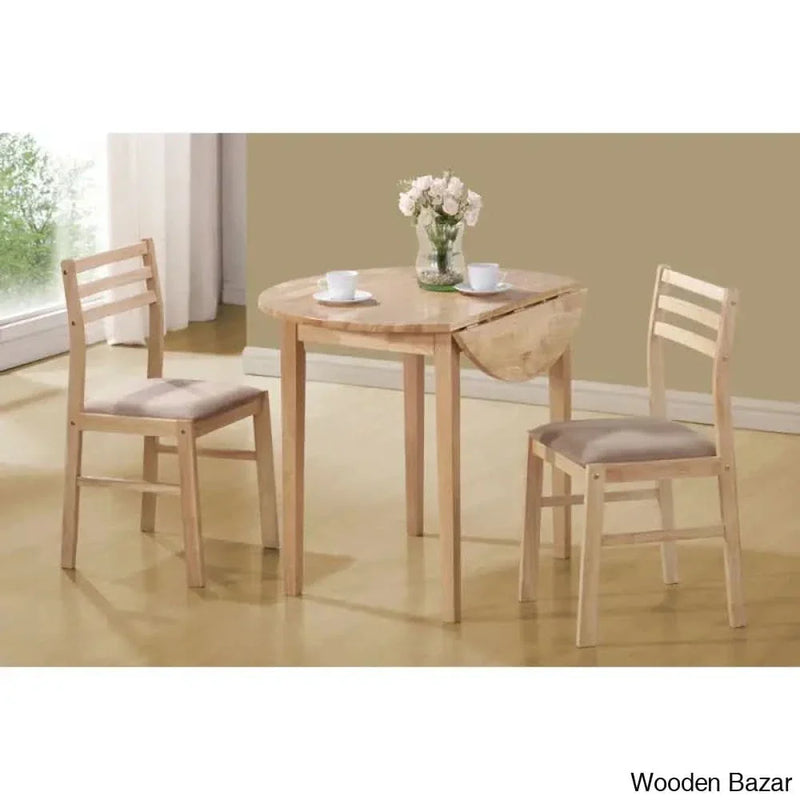 Nelly Modern 2 Seater Wooden Dining Table Set For Modern Living