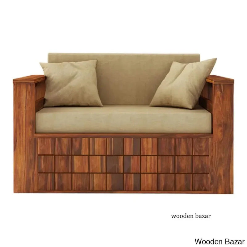 NEW WOODEN 2 SEATER  SOFA CUM BED EVOSOFA - Wooden Empiro