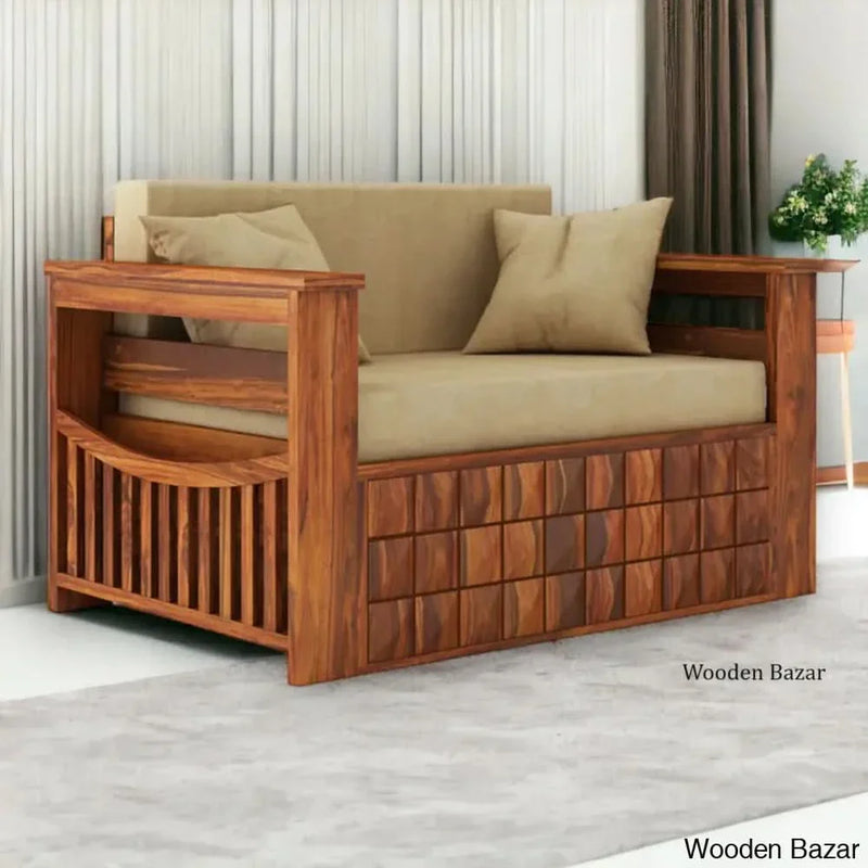 NEW WOODEN 2 SEATER  SOFA CUM BED EVOSOFA - Wooden Empiro