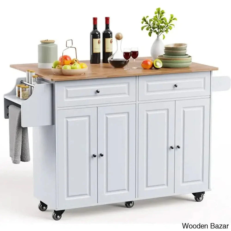 Ninja Luxury Kitchen Counter 2 Cabinets 2 doors And Side Storage Shelf