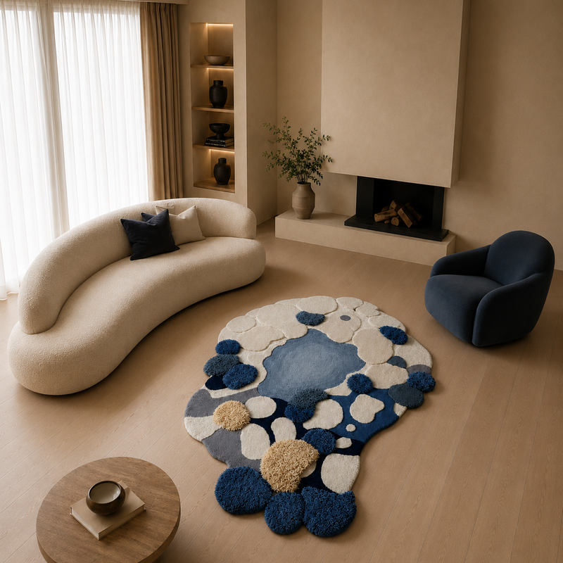 The Harlow Rug — Luxury Organic Abstract Hand-Tufted Area Rug