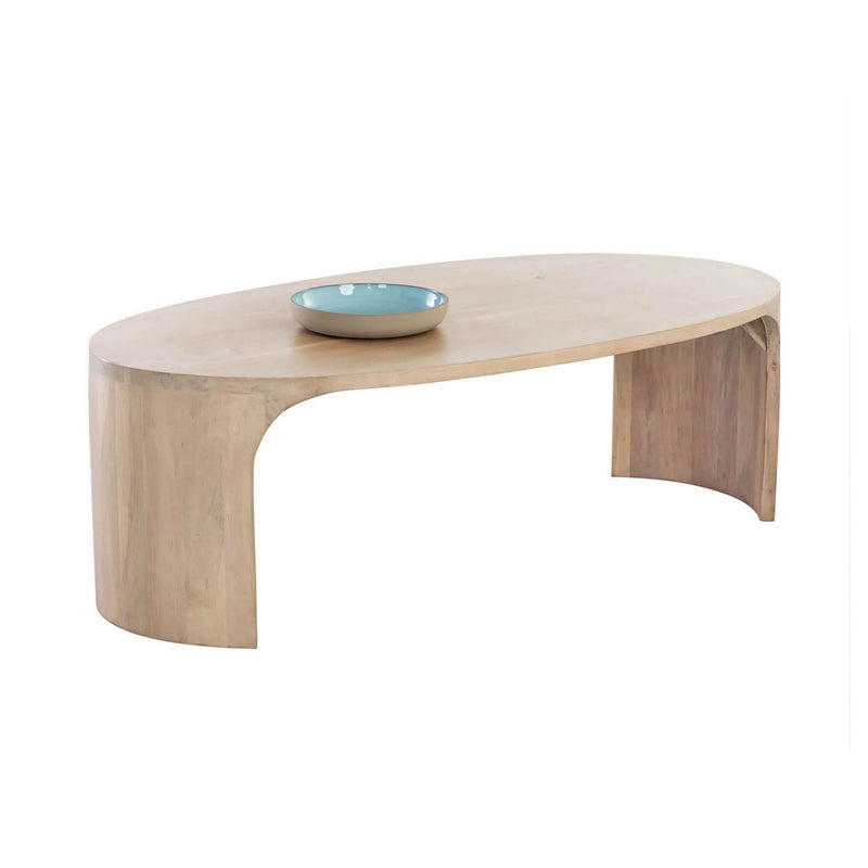 Tening Oval Coffee Table - Wooden Empiro