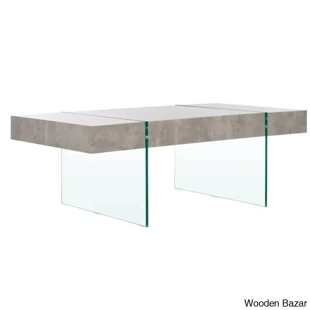 Orea Modern Coffee And Center Table For Dining Room Light Concrete