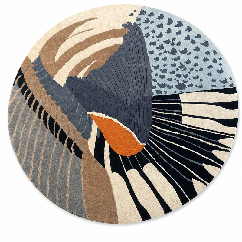 The Astero Rug — Luxury Abstract Round Designer Rug
