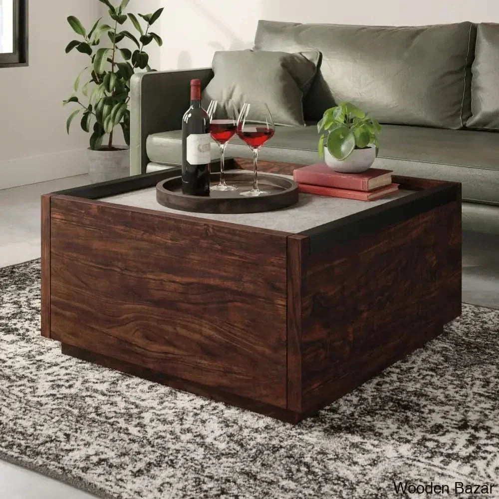 Patton Coffee Table And Center Table - Wooden Empiro Rich Walnut