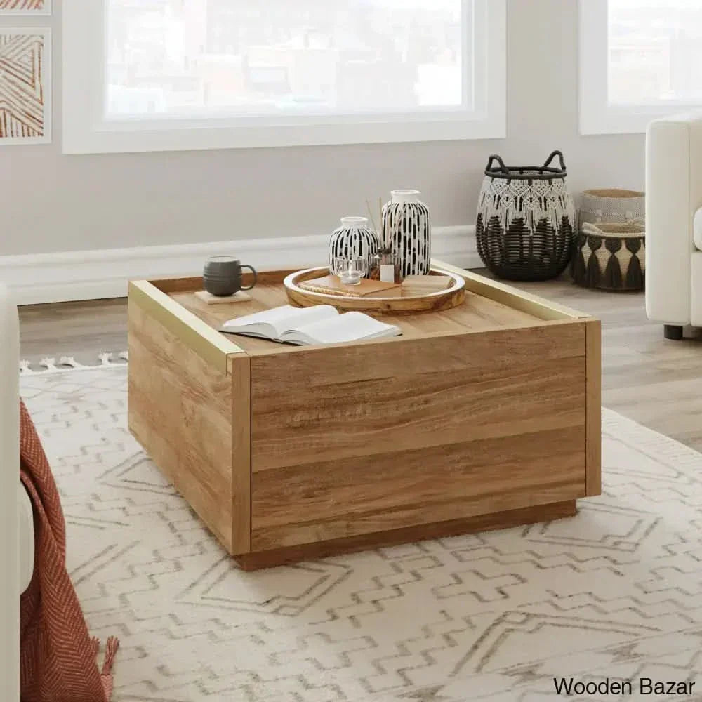 Patton Coffee Table And Center Table - Wooden Empiro Sindoori Mango