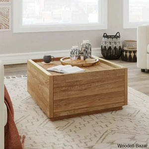 Patton Coffee Table And Center Table - Wooden Empiro Sindoori Mango