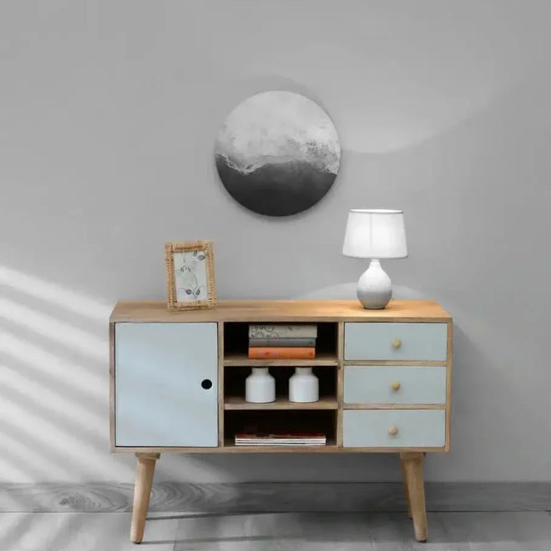 Pearl Solid Wood Sideboard in Natural Mango with Pearly Grey Finish