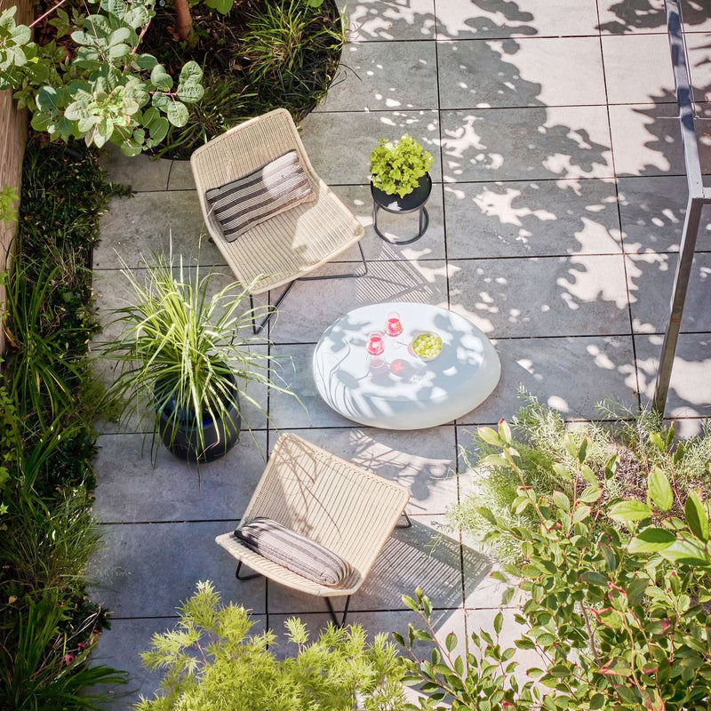 Saculin Indoor/Outdoor Oval Coffee Table - Wooden Empiro