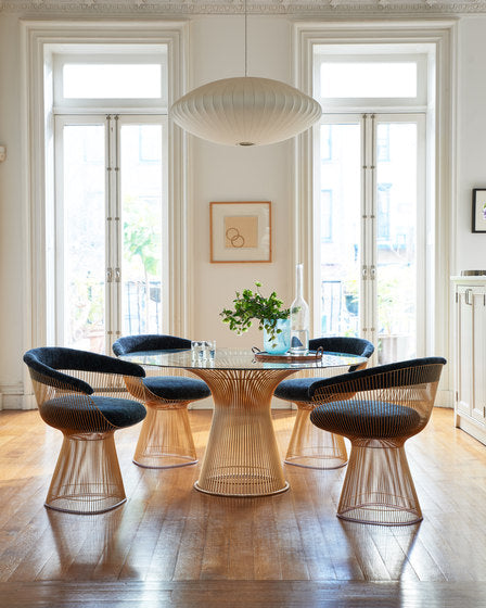 Luminary Luxury 4 Seater Round Dining Table with Glass Top
