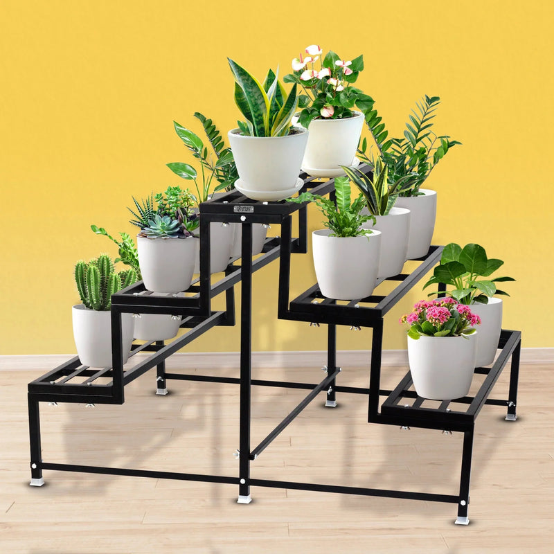 Wooden Empiro Heavy Duty 5-Step Planter Pot Stand for Indoor & Outdoor