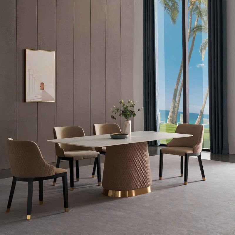 Elevar Modern Luxury Dining Set With Bench