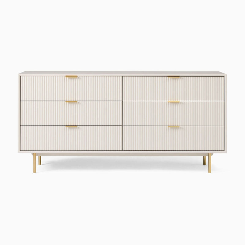 Laexter Wide 6-Drawer Dresser - Wooden Empiro