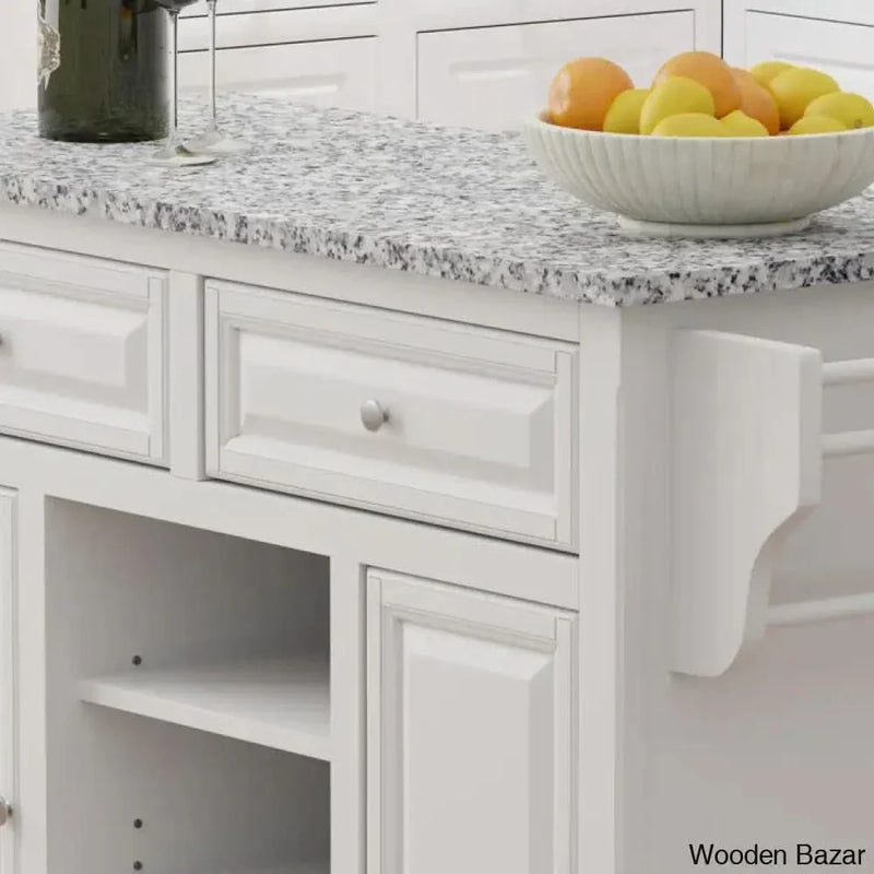 Raynham Wide Rolling Kitchen Island Kitchen trolley cart cabinet kitchen island with storage