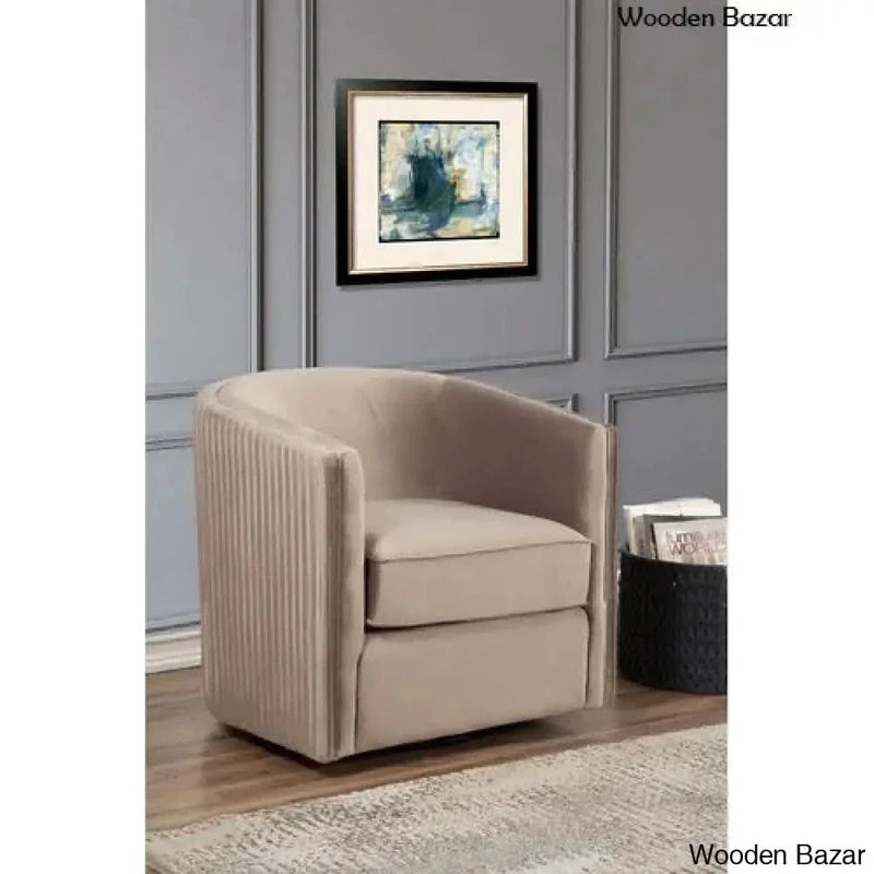 Remaley 30'' Wide Swivel Barrel Chair