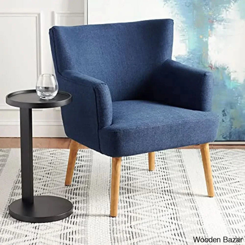 SAFAVIEH Home Collection Delfino Navy/Natural Accent Chair ACH4009C