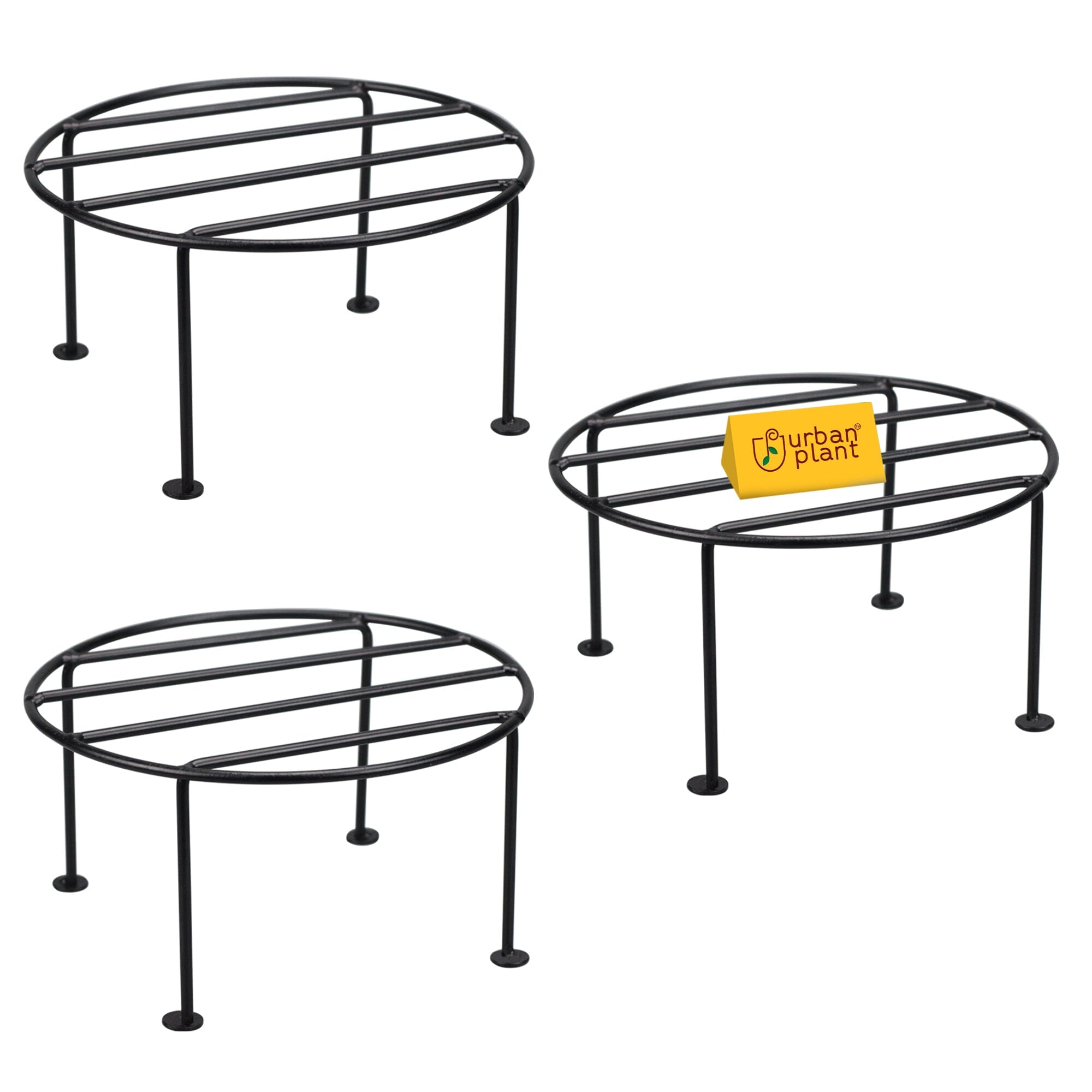 Wooden Empiro Durable Pot Stand Metal Stand Wooden Empiro Solo Pack of 3