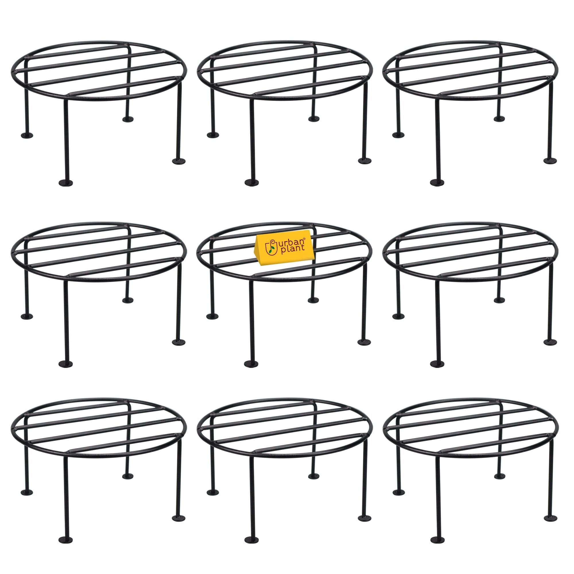 Wooden Empiro Durable Pot Stand Metal Stand Wooden Empiro Solo Pack of 9