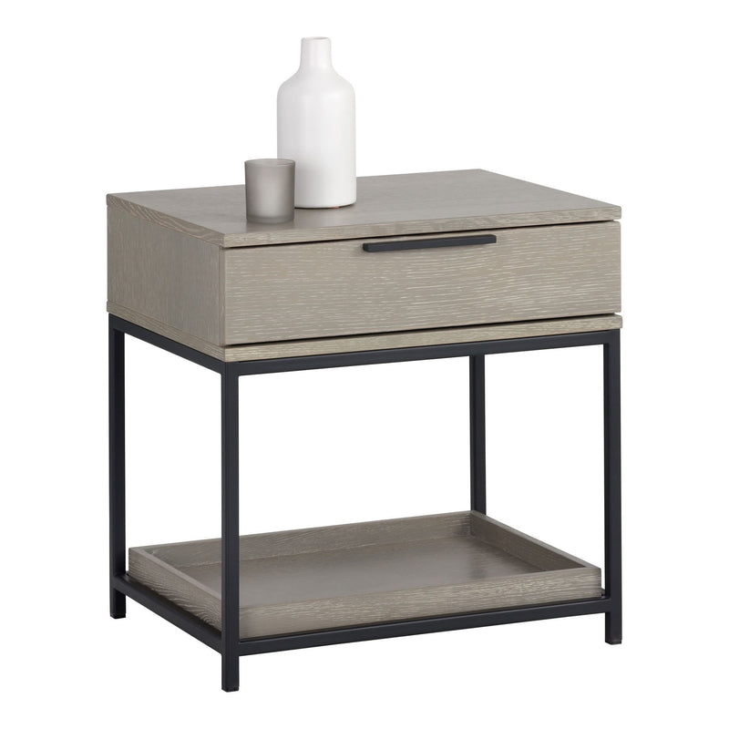 Kevalose Leg 1-Drawer Bedside Table - Wooden Empiro