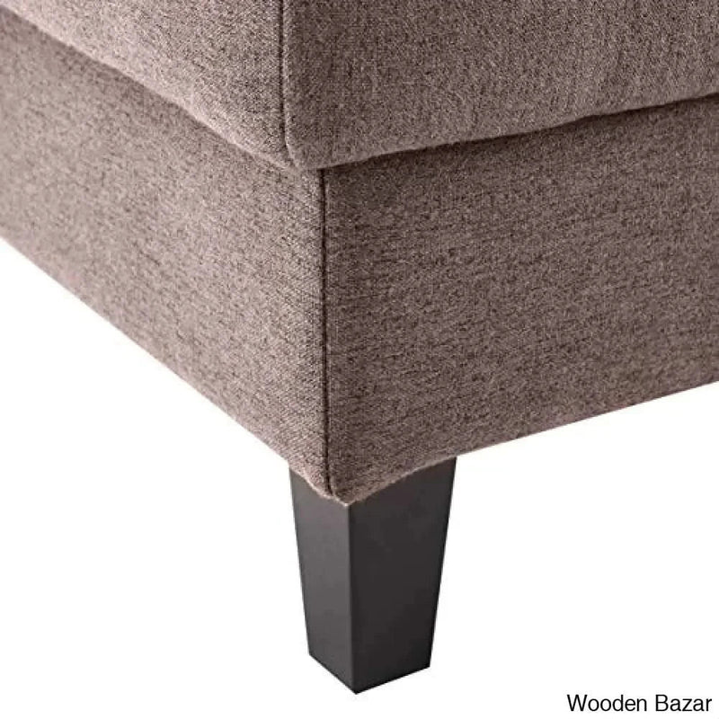Solimo Tempel Fabric 3 Seater Sofa cum Bed (Dark Brown)
