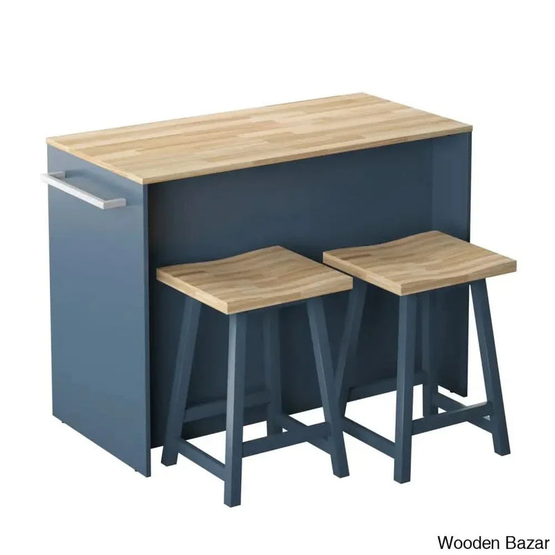 Spence Wood Kitchen Island Set Kitchen trolley cart cabinet kitchen island with storage