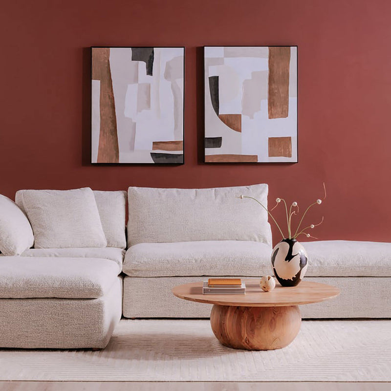 kevil Spherical Base Coffee Table - Wooden Empiro
