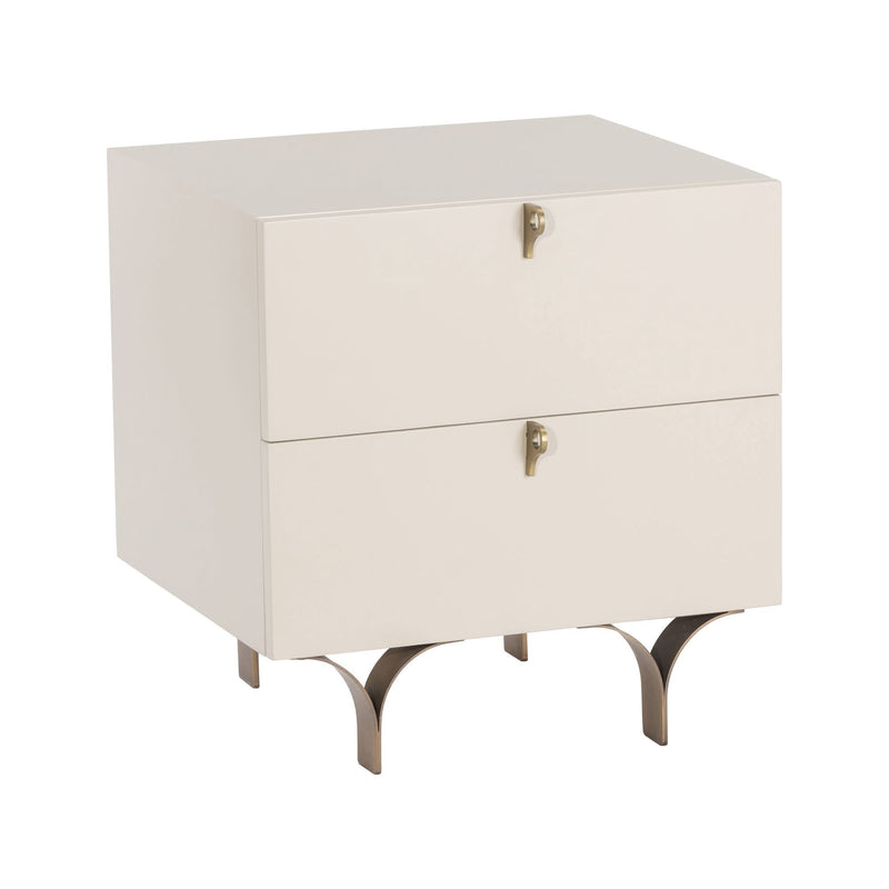 Corean Leg 2-Drawer Bedside Table - Wooden Empiro