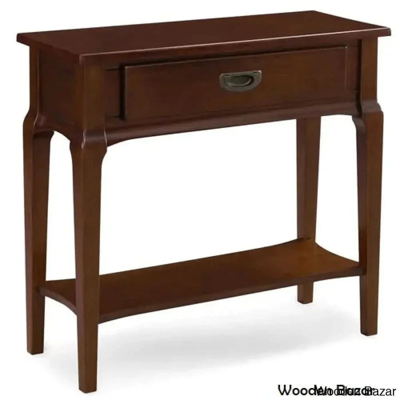Stratus Condo/Apartment Solid + Manufactured Wood Hall Console with Drawer in Heartwood Cherry - Wooden Empiro