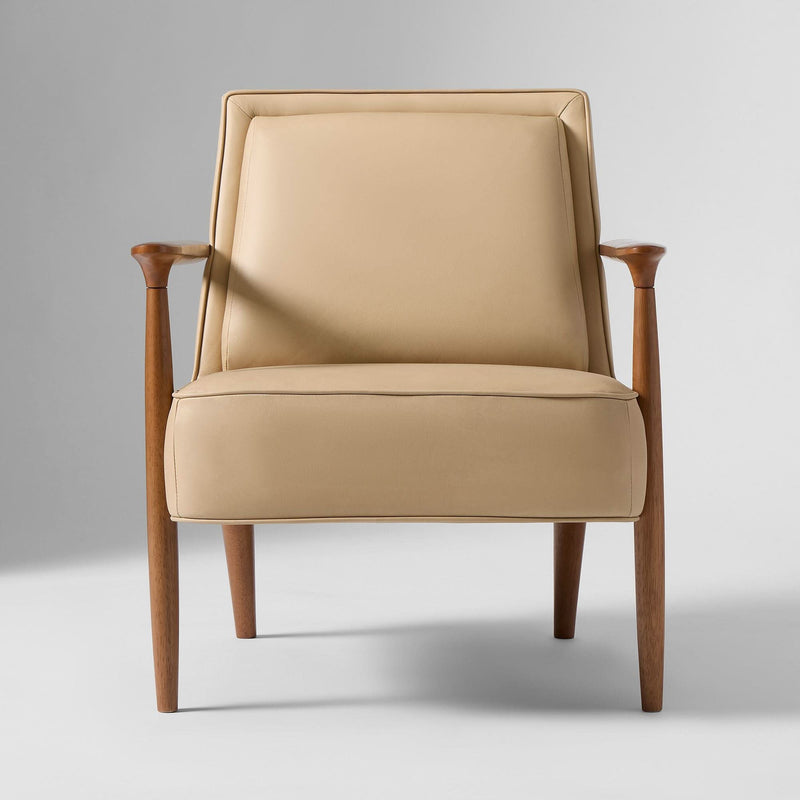 Kapix Leather Show Wood Chair - Wooden Empiro