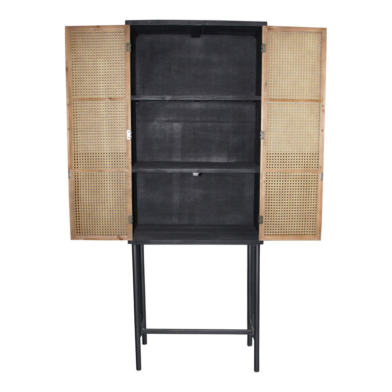 Heppix Tall Woven Cabinet - Wooden Empiro
