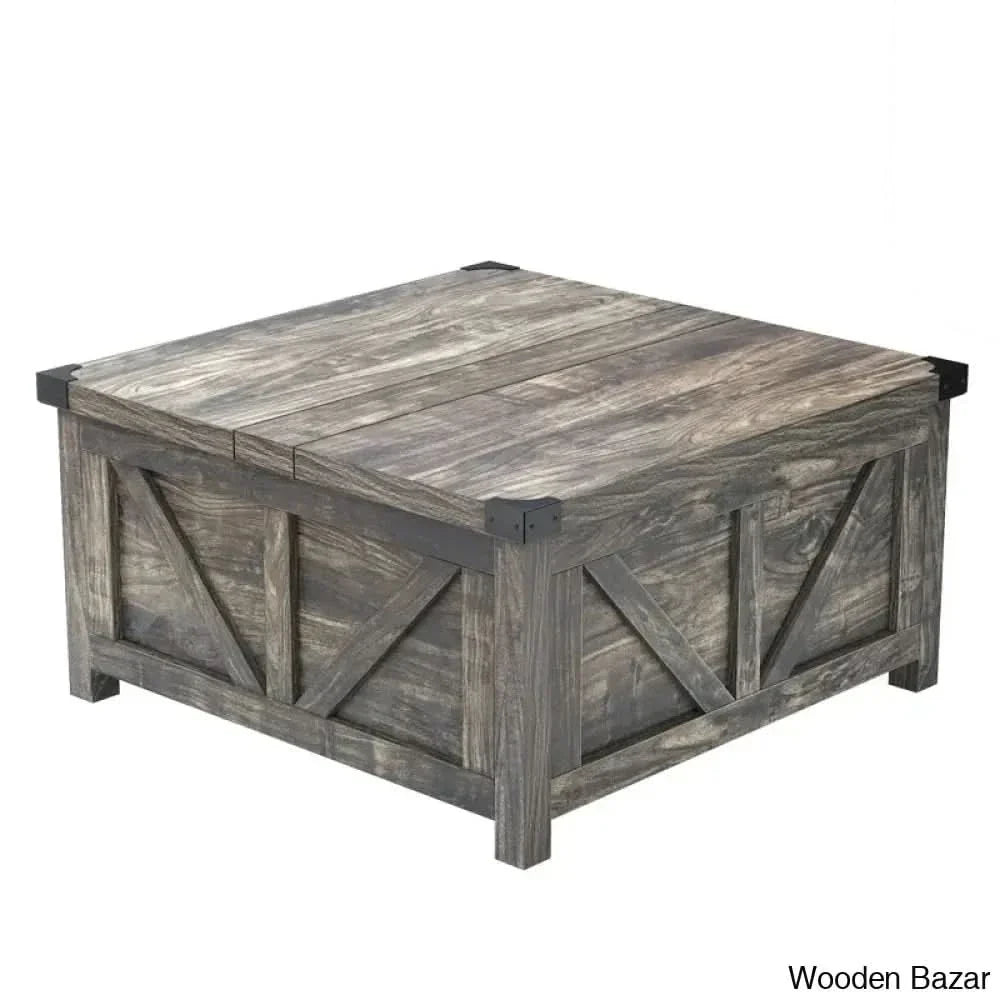 Vardello Modern Coffee And Center Table - Wooden Empiro Dark Oak Gray