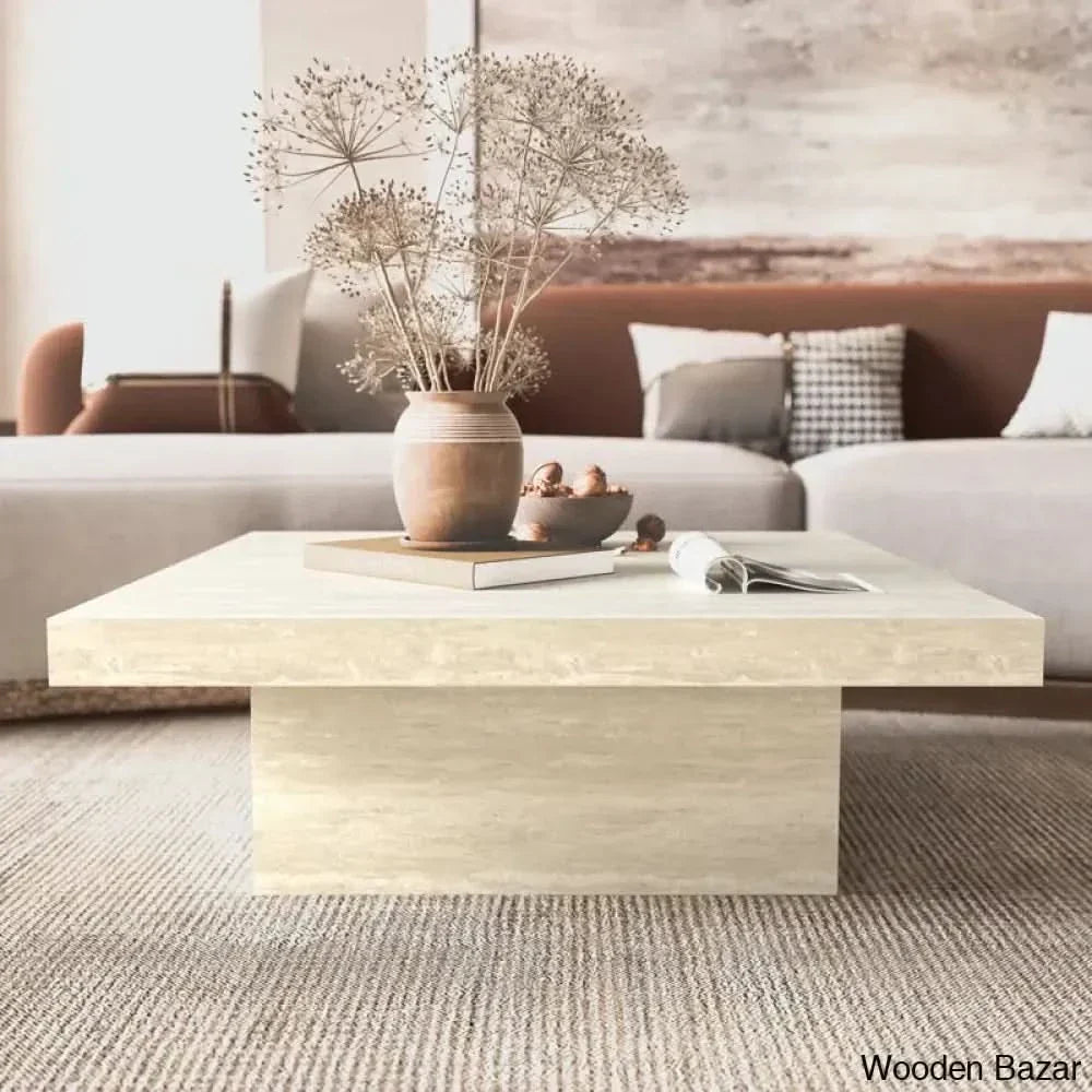 Vere Single Coffee Table And Center Table - Wooden Empiro Tavertine