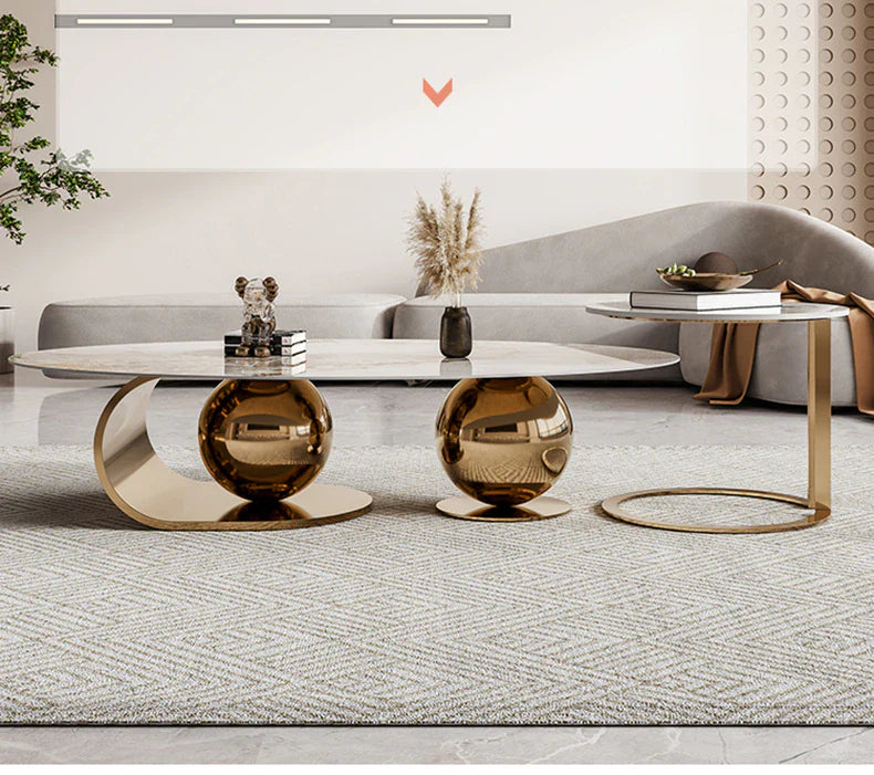 Roxy Modern Center Table With Metal Base