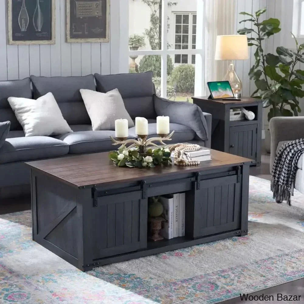 Vianorn Modern Coffee And Center Table - Wooden Empiro Dark Gray