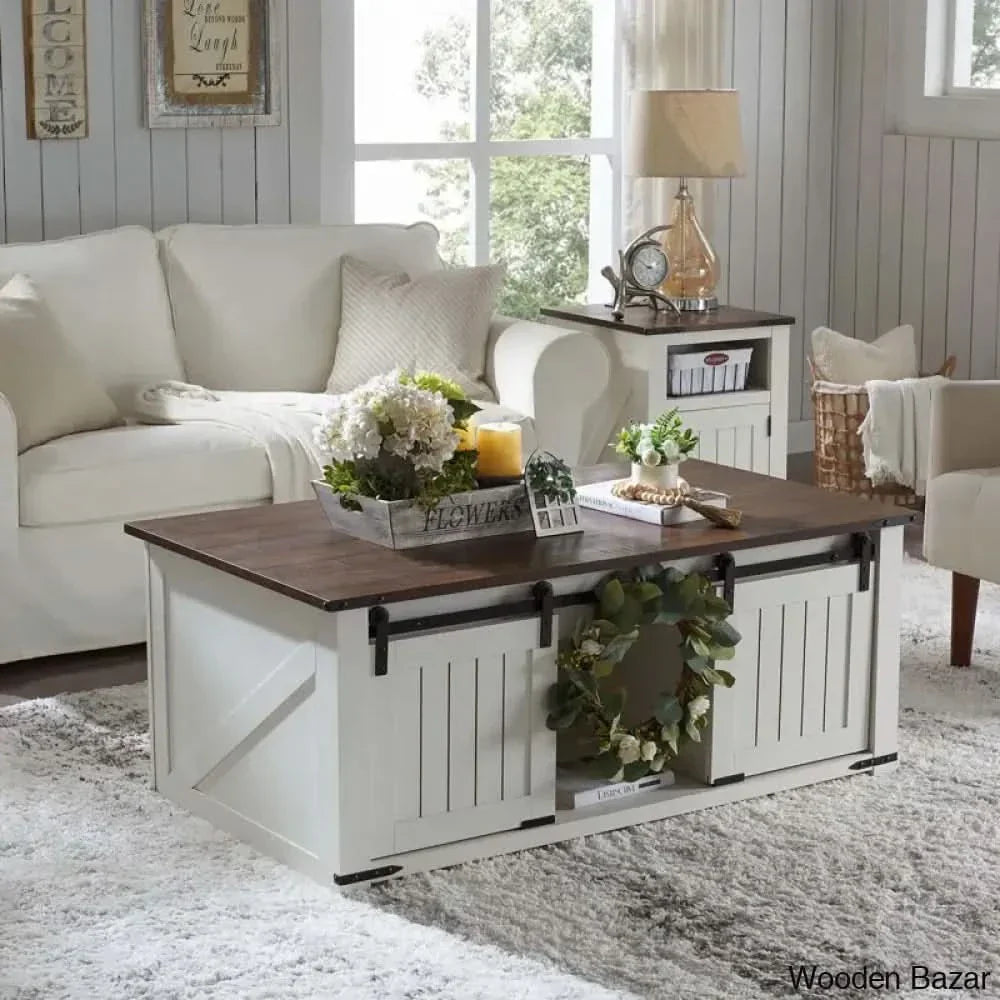 Vianorn Modern Coffee And Center Table - Wooden Empiro White