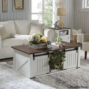 Vianorn Modern Coffee And Center Table - Wooden Empiro White