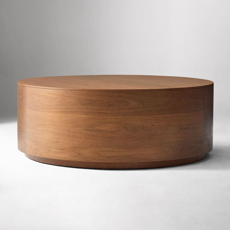 Apiker Volume Round Drum Coffee Table - Wooden Empiro