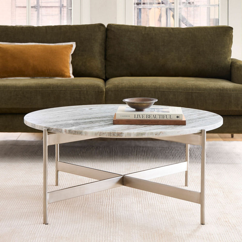 Oiley Marble Coffee Table - Wooden Empiro